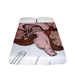 Cerebrum Human Structure Cartoon Human Brain Fitted Sheet (full/ Double Size) by Sapixe