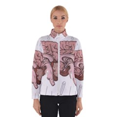 Cerebrum Human Structure Cartoon Human Brain Women s Bomber Jacket