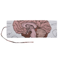 Cerebrum Human Structure Cartoon Human Brain Roll Up Canvas Pencil Holder (m) by Sapixe