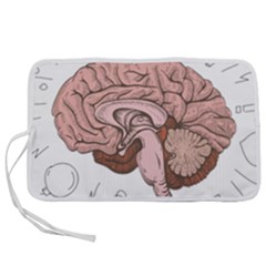 Cerebrum Human Structure Cartoon Human Brain Pen Storage Case (s) by Sapixe