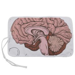 Cerebrum Human Structure Cartoon Human Brain Pen Storage Case (m) by Sapixe