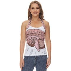 Cerebrum Human Structure Cartoon Human Brain Basic Halter Top