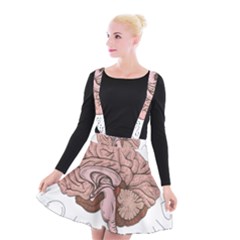 Cerebrum Human Structure Cartoon Human Brain Suspender Skater Skirt by Sapixe