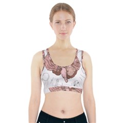 Cerebrum Human Structure Cartoon Human Brain Sports Bra With Pocket by Sapixe