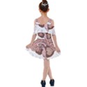 Cerebrum Human Structure Cartoon Human Brain Kids  Shoulder Cutout Chiffon Dress View2