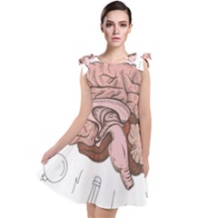 Cerebrum Human Structure Cartoon Human Brain Tie Up Tunic Dress by Sapixe