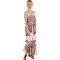 Cerebrum Human Structure Cartoon Human Brain Cami Maxi Ruffle Chiffon Dress View1