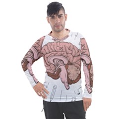 Cerebrum Human Structure Cartoon Human Brain Men s Pique Long Sleeve Tee