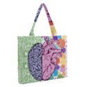 Brain Heart Balance Zipper Medium Tote Bag View2