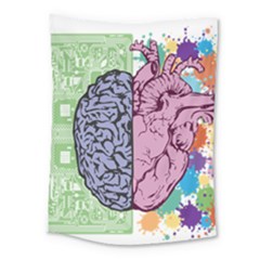 Brain Heart Balance Medium Tapestry by Sapixe