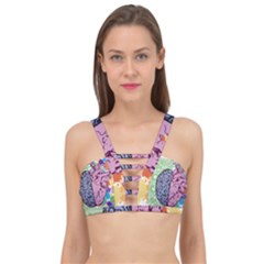 Brain Heart Balance Cage Up Bikini Top by Sapixe