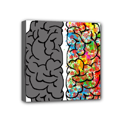 Brain Mind Psychology Idea Hearts Mini Canvas 4  X 4  (stretched) by Sapixe