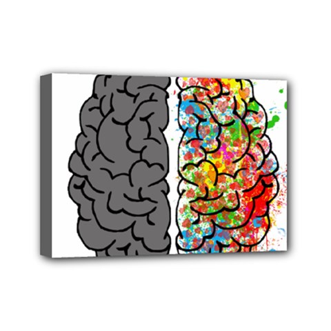 Brain Mind Psychology Idea Hearts Mini Canvas 7  X 5  (stretched) by Sapixe