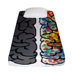 Brain Mind Psychology Idea Hearts Fitted Sheet (single Size) by Sapixe