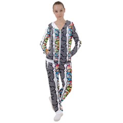 Brain Mind Psychology Idea Hearts Women s Tracksuit by Sapixe