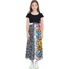 Brain Mind Psychology Idea Hearts Kids  Flared Maxi Skirt by Sapixe