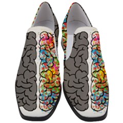 Brain Mind Psychology Idea Hearts Women Slip On Heel Loafers by Sapixe