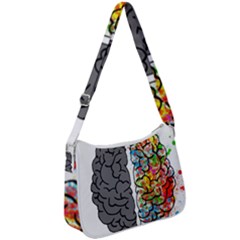 Brain Mind Psychology Idea Hearts Zip Up Shoulder Bag by Sapixe