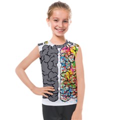 Brain Mind Psychology Idea Hearts Kids  Mesh Tank Top by Sapixe