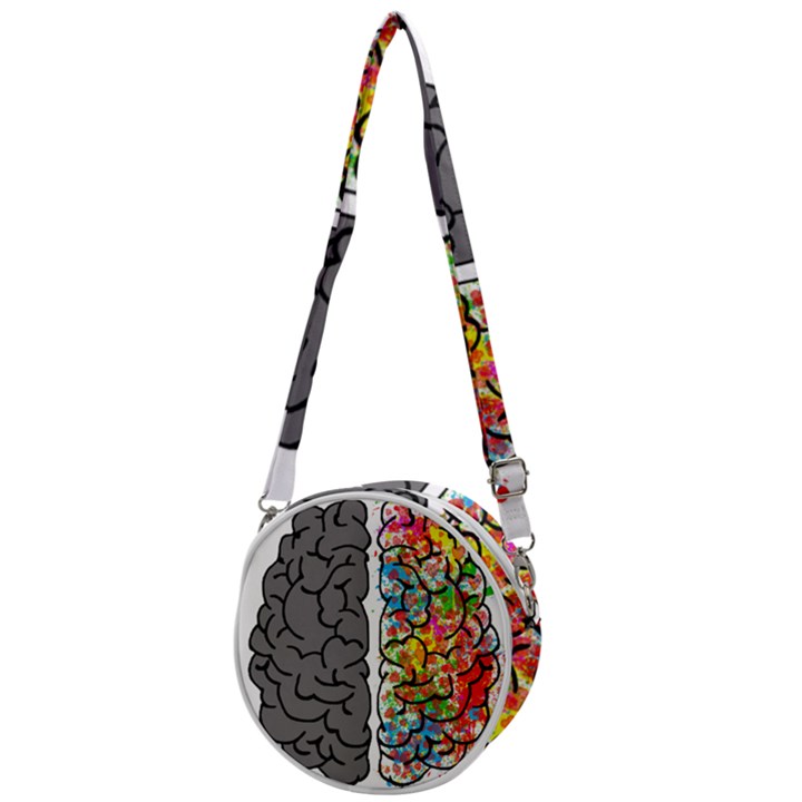 Brain Mind Psychology Idea Hearts Crossbody Circle Bag