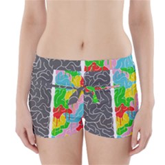 Clip Art Brain Halves Boyleg Bikini Wrap Bottoms by Sapixe