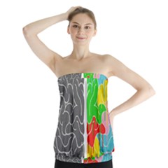 Clip Art Brain Halves Strapless Top by Sapixe