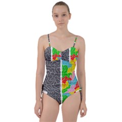 Clip Art Brain Halves Sweetheart Tankini Set