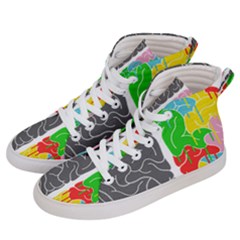 Clip Art Brain Halves Men s Hi-top Skate Sneakers by Sapixe