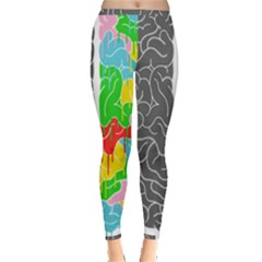 Clip Art Brain Halves Inside Out Leggings by Sapixe