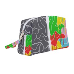 Clip Art Brain Halves Wristlet Pouch Bag (medium) by Sapixe