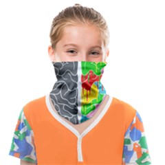 Clip Art Brain Halves Face Covering Bandana (kids) by Sapixe