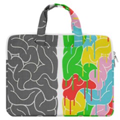 Clip Art Brain Halves Macbook Pro 13  Double Pocket Laptop Bag by Sapixe