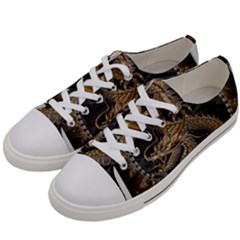 Dragon Pentagram Men s Low Top Canvas Sneakers by Sapixe