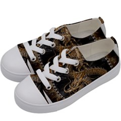 Dragon Pentagram Kids  Low Top Canvas Sneakers by Sapixe