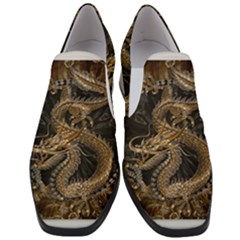 Dragon Pentagram Women Slip On Heel Loafers by Sapixe