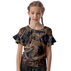 Dragon Pentagram Kids  Cut Out Flutter Sleeves by Sapixe