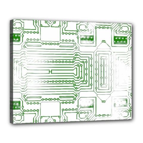 Circuit Board Canvas 20  X 16  (stretched) by Sapixe