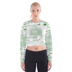 Circuit Board Cropped Sweatshirt