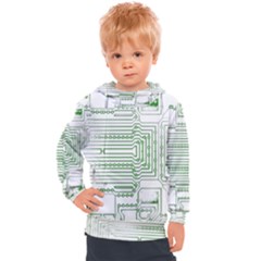 Circuit Board Kids  Hooded Pullover by Sapixe