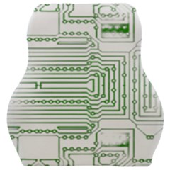 Circuit Board Car Seat Velour Cushion  by Sapixe