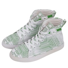 Circuit Board Men s Hi-top Skate Sneakers by Sapixe