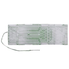 Circuit Board Roll Up Canvas Pencil Holder (m) by Sapixe