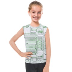 Circuit Board Kids  Mesh Tank Top by Sapixe