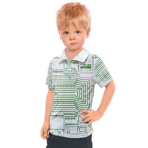 Circuit Board Kids  Polo Tee by Sapixe