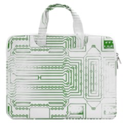 Circuit Board Macbook Pro 13  Double Pocket Laptop Bag by Sapixe