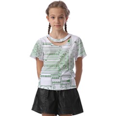 Circuit Board Kids  Front Cut Tee by Sapixe