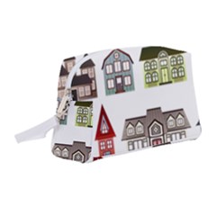 Houses Wristlet Pouch Bag (medium) by Sapixe