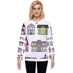 Houses Hidden Pocket Sweatshirt by Sapixe