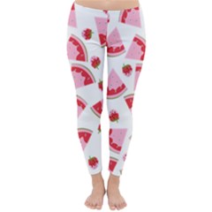 Pink Watermeloon Classic Winter Leggings by Sapixe