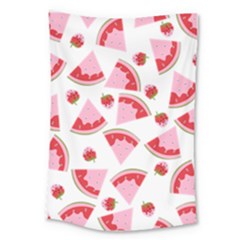 Pink Watermeloon Large Tapestry